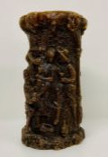 A carved stand