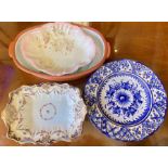 A small selection of serving dishes and plates