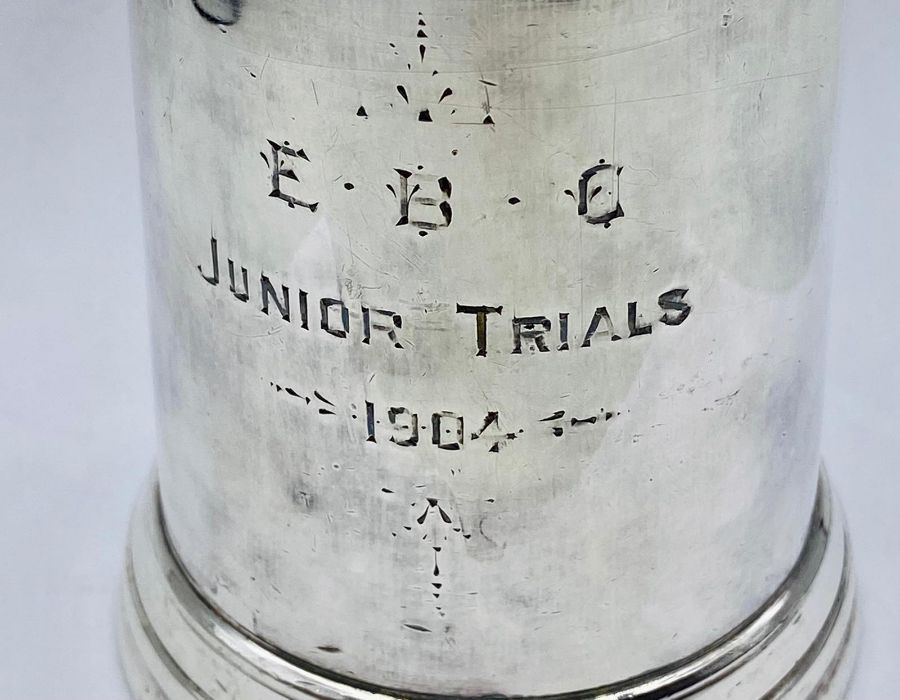 Two commemorative Rowing tankards one two handled glass bottomed from 1910 (18cm h) - Image 7 of 7