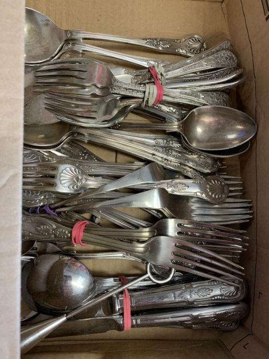 A large volume of silver plated items