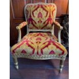 A Pair of French style gilt chairs