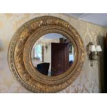 A Gilt over mantle mirror (110cm w x 90 cm)