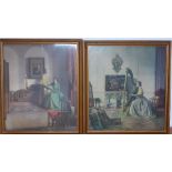 A pair of prints after Leonard Campbell Taylor RA, framed and glazed, (52x44 cm largest). (2)