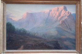 A 20th century South African school, "Sunrise and Silver trees. Table Mt", signed: "INNES" lower