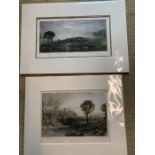 A pair of 19th century Landscapes prints, framed and glazed.