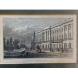 A pair of prints, ´Richmond Terrace´ and ´Somerset House´ (Frame size 28x24cm)