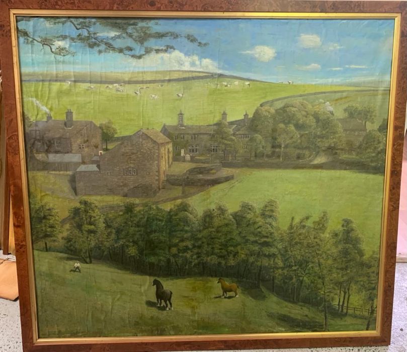 A very large farmhouse scene with cows and horses AF (Frame size 107x97)