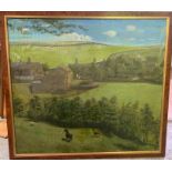 A very large farmhouse scene with cows and horses AF (Frame size 107x97)
