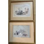 A pair of prints after David Roberts, framed and glazed, (Frame size 53x42.5cm). (2)