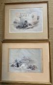 A pair of prints after David Roberts, framed and glazed, (Frame size 53x42.5cm). (2)