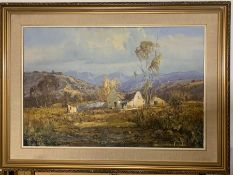 A 20th century Continental school,'Landscape', illegibly signed possibly Gerrit Roon, oil on canvas,