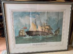 After Edwin Weedon (1819-1873) British, 'The Great Eastern', a chromolithograph framed and