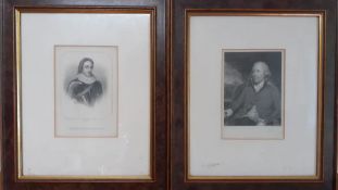 A pair of prints, framed and glazed (13x9 cm). (2)