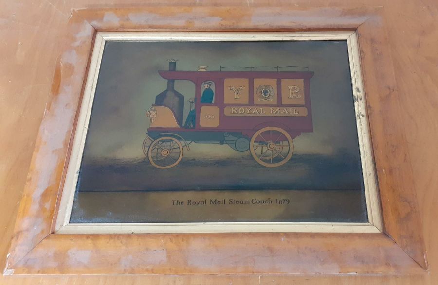 "The Royal Mail Steam Couch 1879", a print underglass, (25x32 cm). - Image 2 of 2