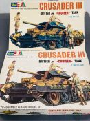 A selection of eight boxed model tank kits
