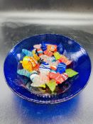 A bowl of glass sweets