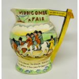 A Widdicombe fair musical Crown Devon jug