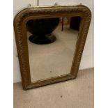 A regency style gilt frame plaster mirror