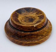 An Antique wooden gavel stop or striking block.