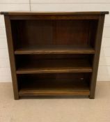 A two shelf open bookcase (H90cm W90cm D30cm)