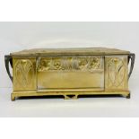 An Art Deco brass box