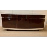 A hi-gloss contemporary sideboard by ALF group (H84cm W200cm D52cm)