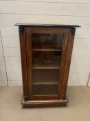 A Victorian glazed fronted cabinet (W54cm x H89cm x D36cm)