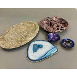 A selection of dishes to include three Agate