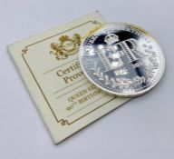 A Silver (31g) Queen Elizabeth commemorative coin by Baird & Co