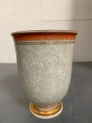 Royal Copenhagen vase with orange rim (H16cm Dia12cm)