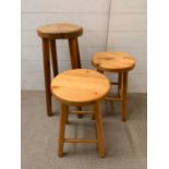 Three pine stools