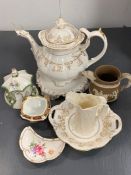 A mixed selection of china to include Coalport, Copeland, Crown Derby, Royal Doulton etc