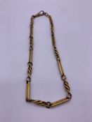 A 9ct gold Albert chain (33.5g) (37cm length)