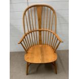 A blonde Ercol chairmakers chair