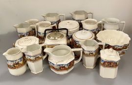 A selection of 1920's Celia Gibsons Dickens days china