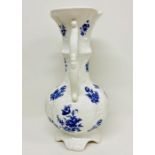 A Capodimonte blue and white two handled vase