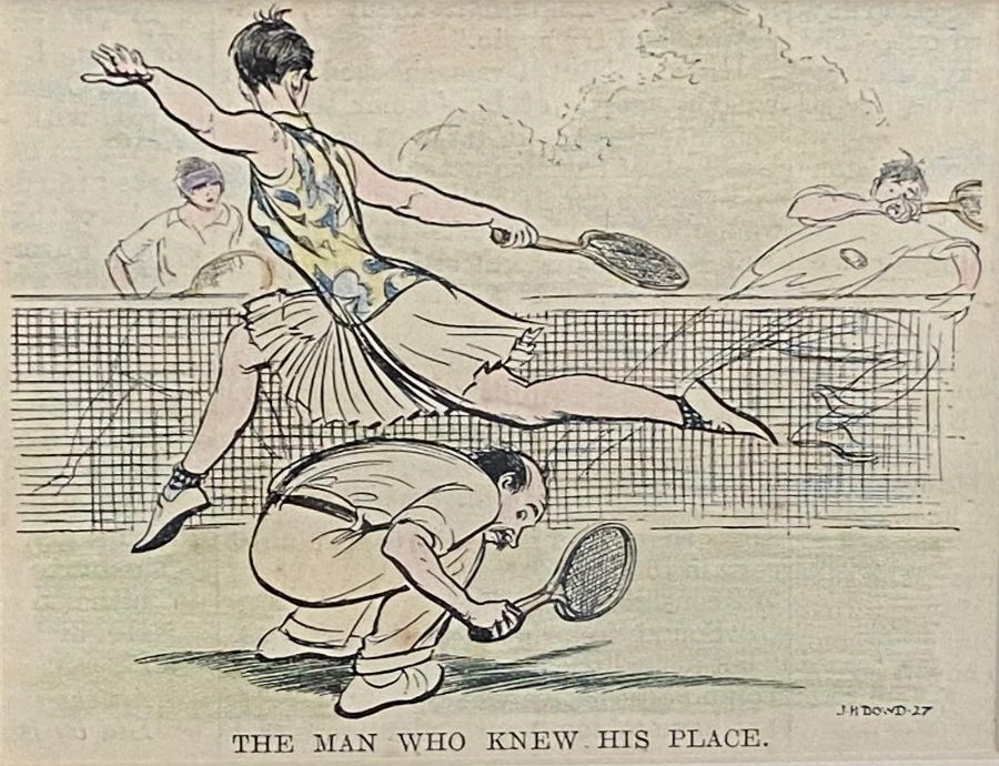 A Selection of three Tennis themed amusing prints. - Image 10 of 10
