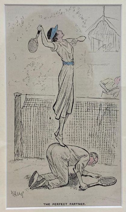 A Selection of three Tennis themed amusing prints. - Image 5 of 10