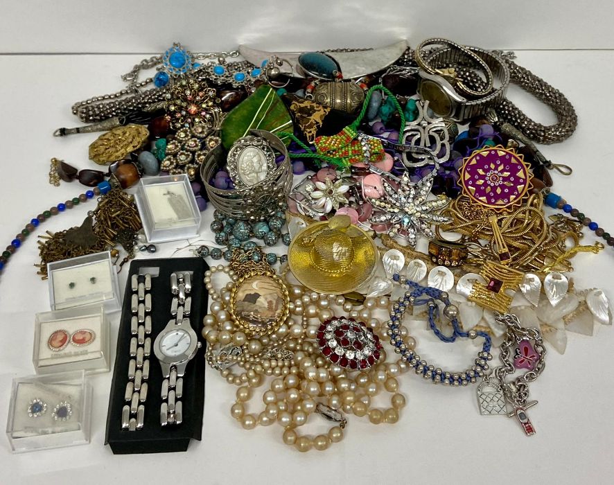 A Large box of costume jewellery