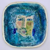 Liott ceramic plate, ladies face design