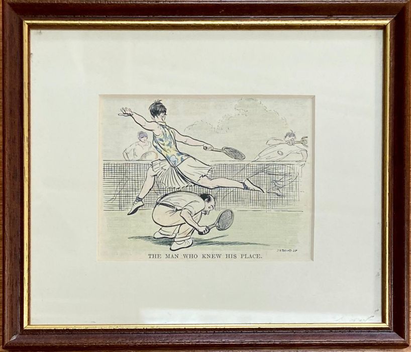 A Selection of three Tennis themed amusing prints. - Image 8 of 10