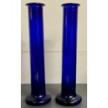 A Pair of Blue Glass vases