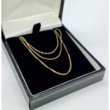 A Selection of three 9ct gold necklaces (Total Weight 5.9g)