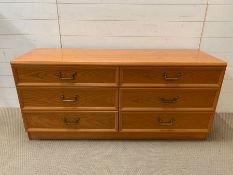 A G-plan six drawer unit