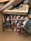 A selection of vintage carpenters tools