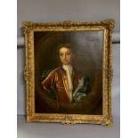 A 18th century English school following Peter Lely style, 'Boy in velvet jacket', oil on canvas,