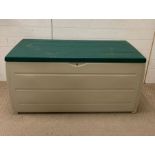 A Keter garden storage box (H62cm W120cm D53cm)