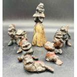American 1930's cast metal Snow White and the Seven Dwarfs.