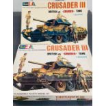 A selection of eight boxed model tank kits