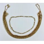 A Selection of five 9ct gold chains (Total Weight 6.1g)